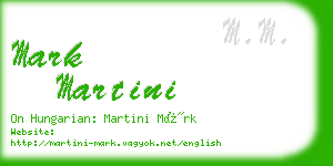 mark martini business card